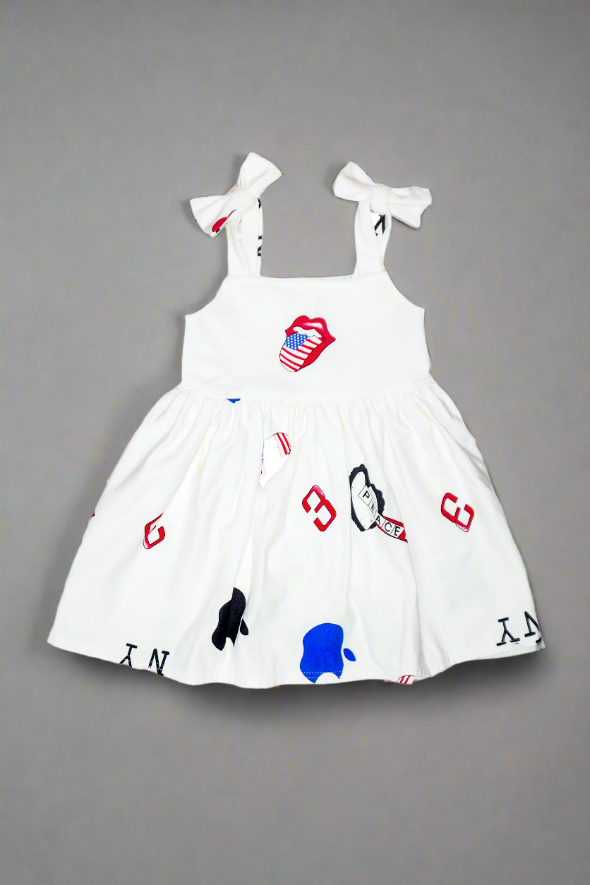 Sleeveless Bow Flared Baby Dress