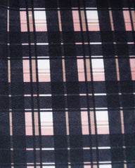 close up fabric black and pink check