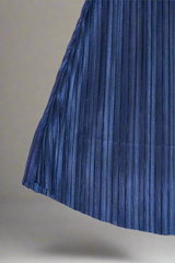 close up pleated blue fabric kids dress