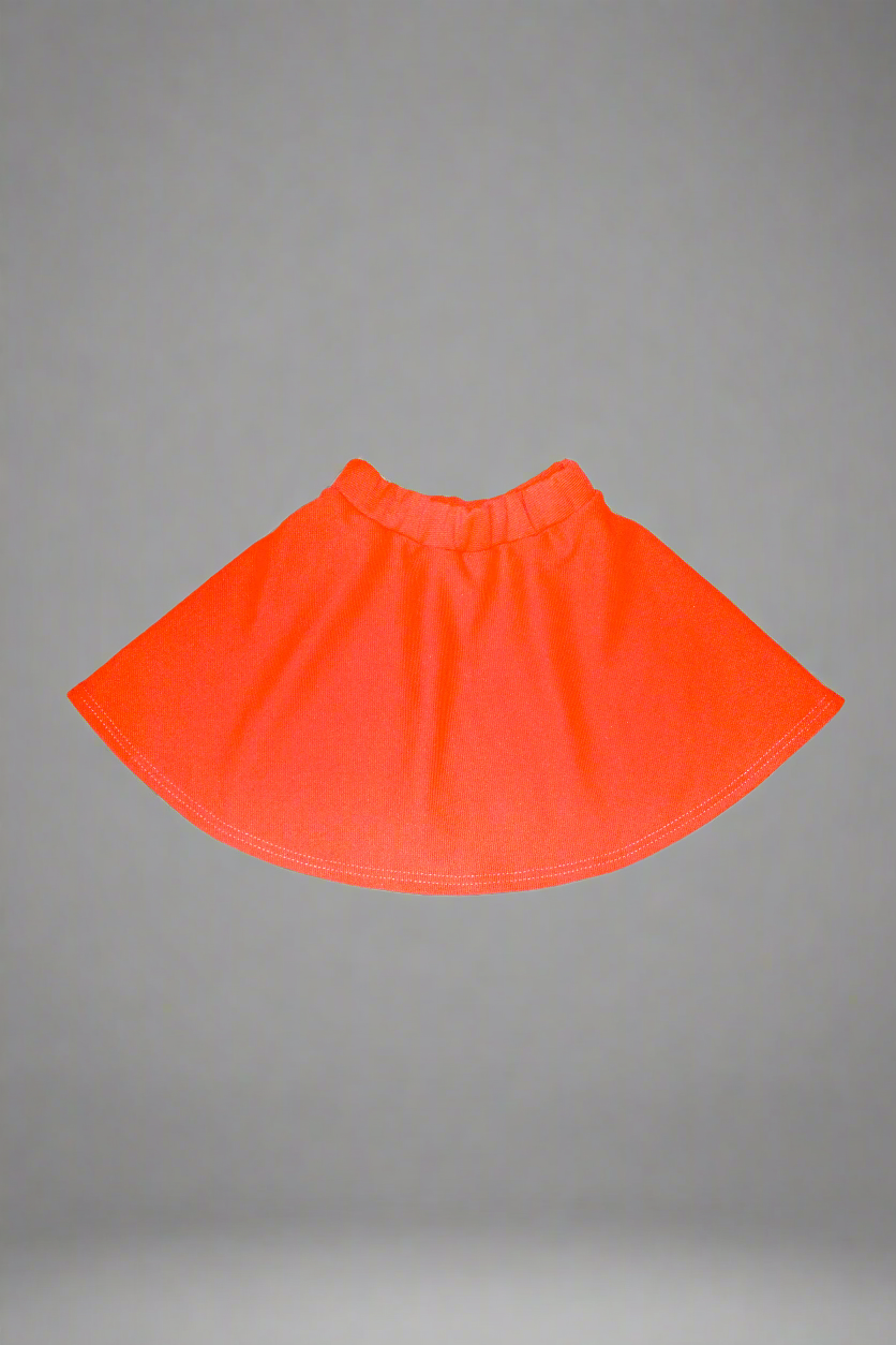orange girls circle skirt with elastic band